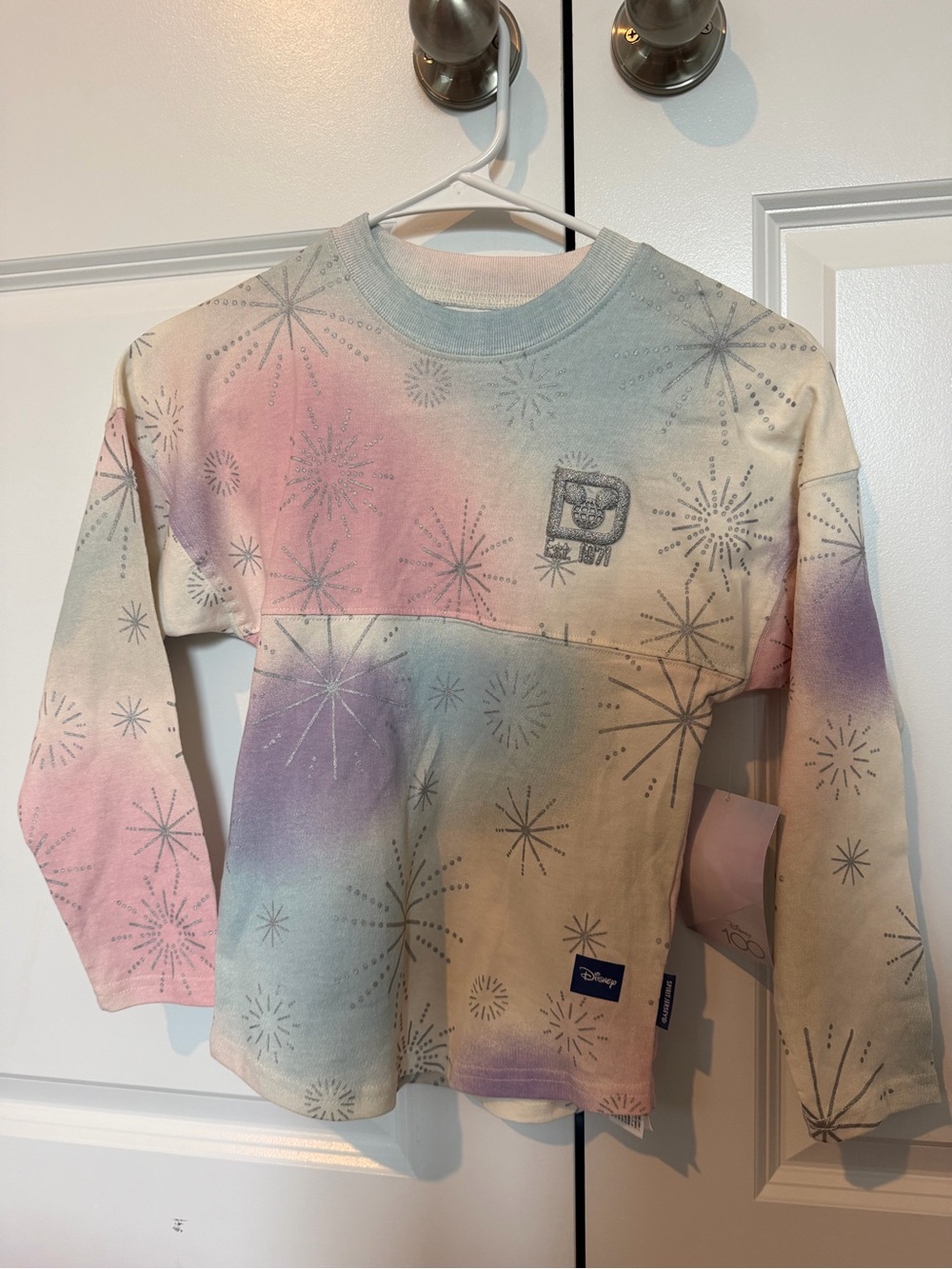 Disney Girls' Tie Dye Fireworks Spirit Jersey XS NWT